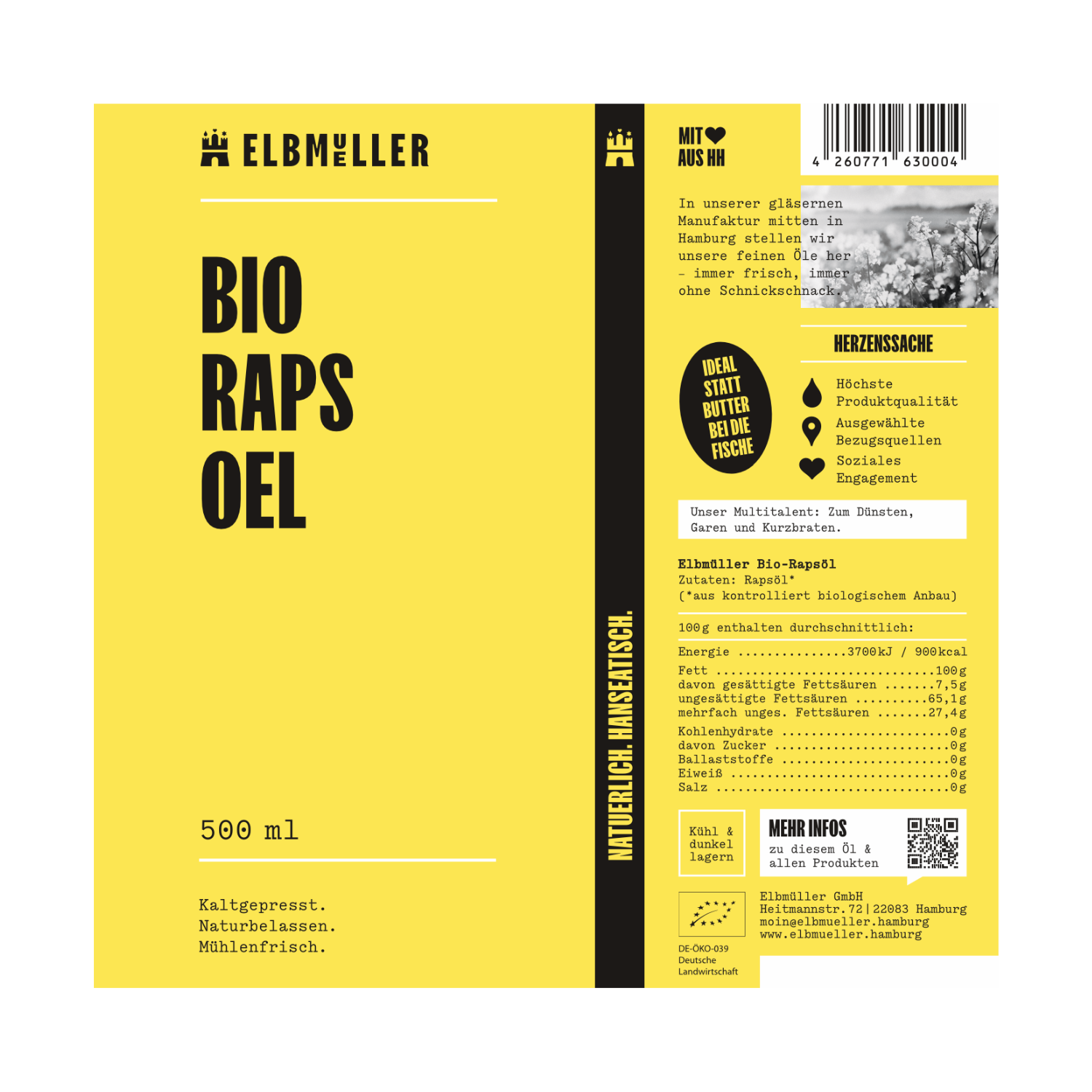 Bio-Rapsöl